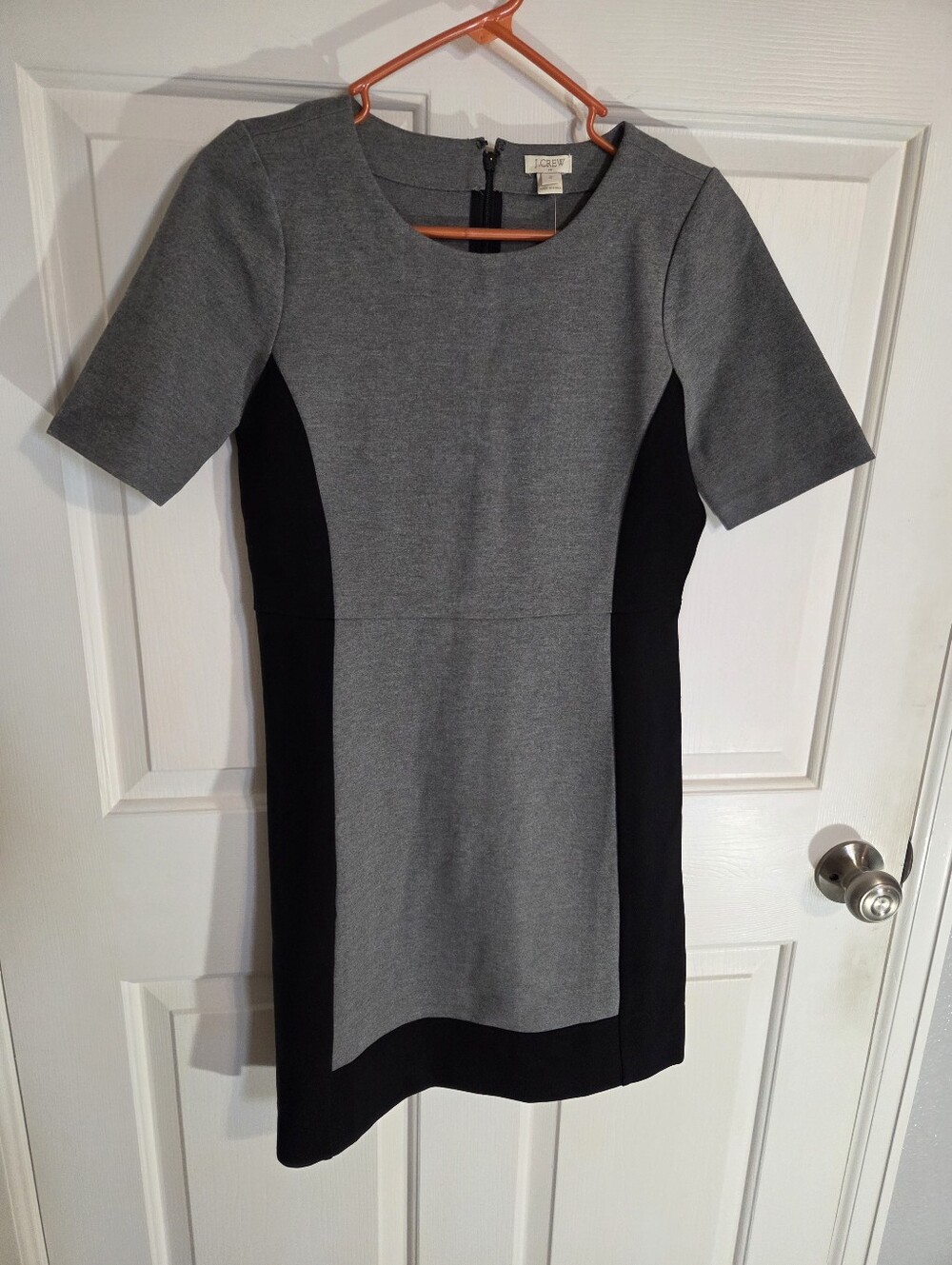 J Crew Black Gray Colorblock Dress NWT Size 2